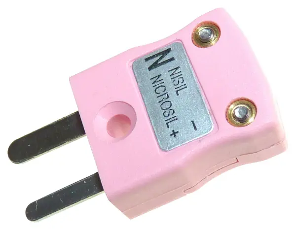 LABFACILITY Type N Thermocouple Miniature In-Line Plug Pink IEC