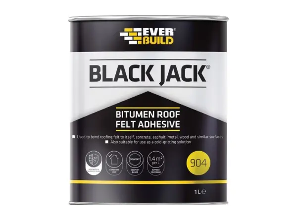 Everbuild Sika Black Jack® 904 Greamán Féith Dhíonta Bithiúin, 1L