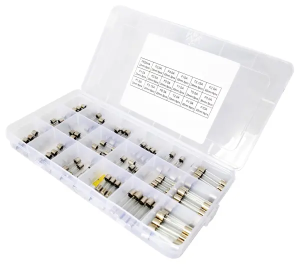 HAYDON Fuse Kit Box of 90 Glass Fuses, 18 Values