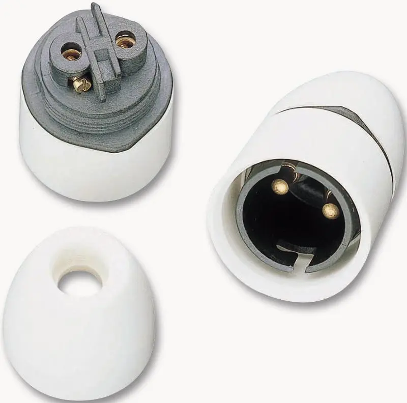 CLICK 10mm Threaded Entry Cord Grip Lampholder, White