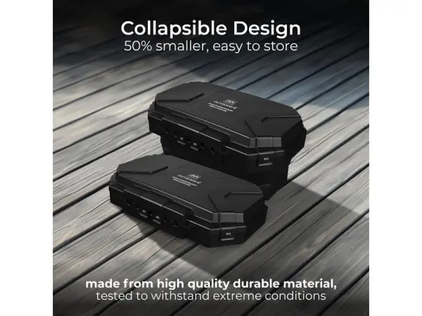 Masterplug Collapsible 4-Gang Extension Lead & Waterproof Box, 8m