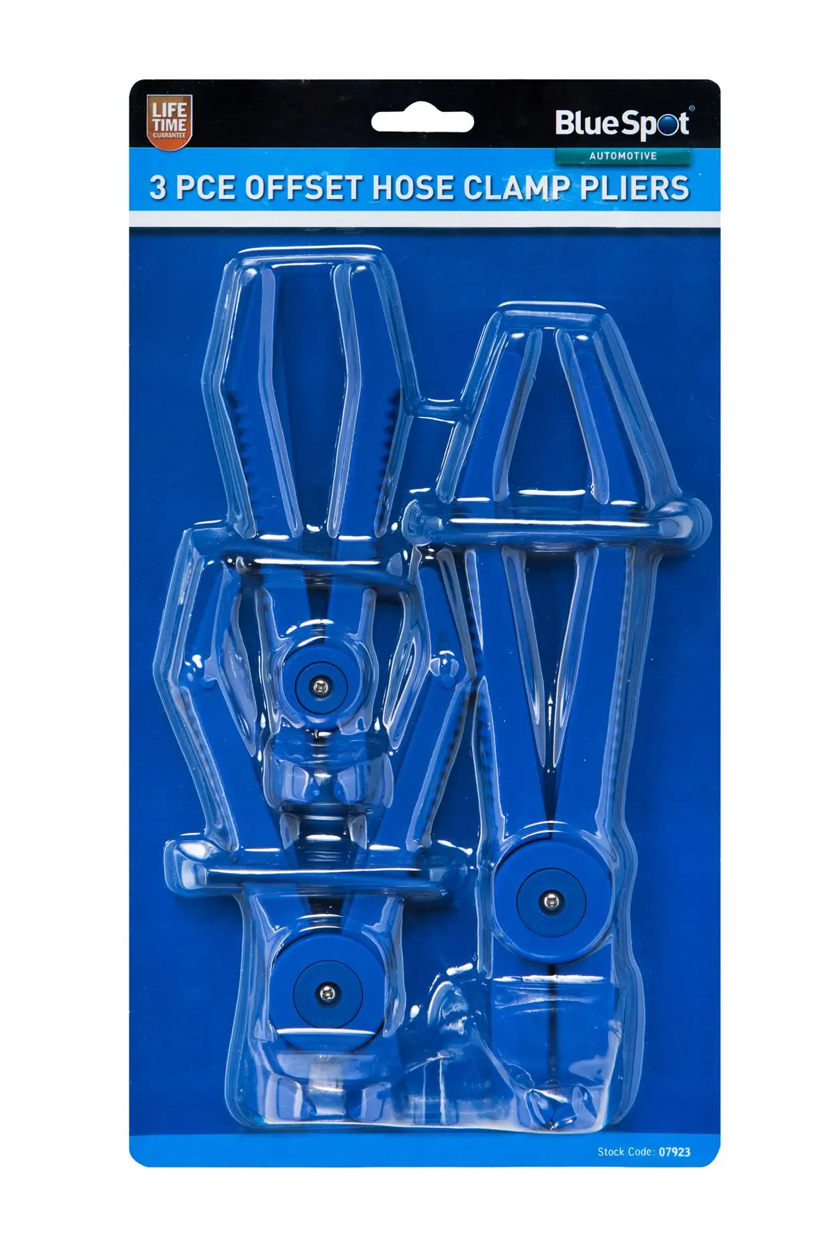 Ensemble de pinces à colliers de serrage déportées Blue Spot, 3 pièces