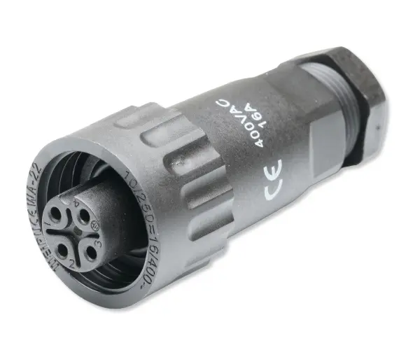 Multicomp Pro 4 Pole Circular Inline Socket, IP67, Screw Terminals - 8.5mm