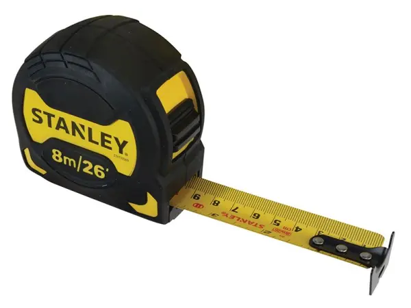 STANLEY® Mètre Ruban de Poche Grip, 8m/26ft, Largeur 28mm