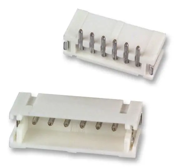 JST ZH Top Entry Wire-to-Board Pin Header, 1.5mm Pitch, 6 Contacts