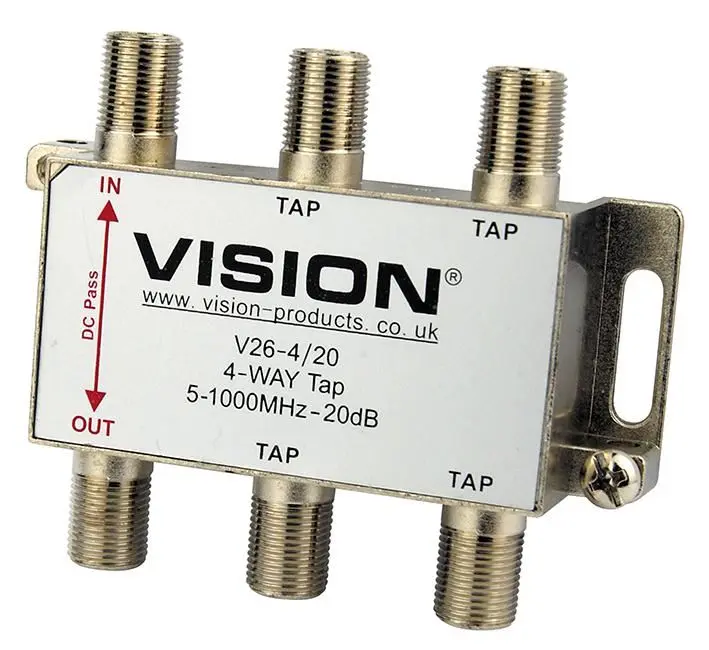 VISION 4-Weg 20dB MATV Tap, V26-4/20