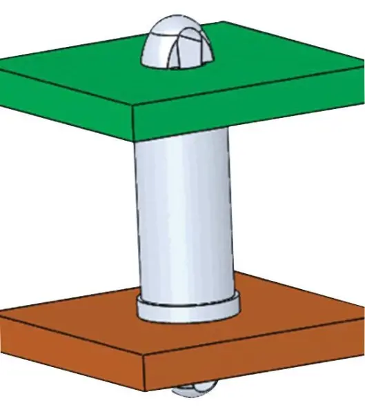 ESSENTRA COMPONENTS - Doppelt verriegelnde PCB-Stützen, 3,2mm Höhe, 2,54mm Loch