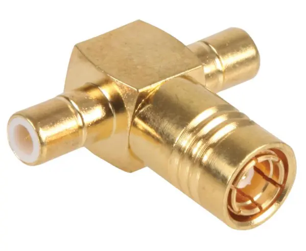 RF SOLUTIONS - 50 Ohm SMB-Steckverbinder-T-Stück Adapter - Vergoldet