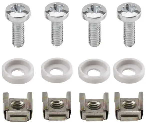 OKW Σύνολο M6 Κίττοπουγκίωσης, Βιδών και Ροντερών για Θήκες 19ιντσών (Σετ 4)