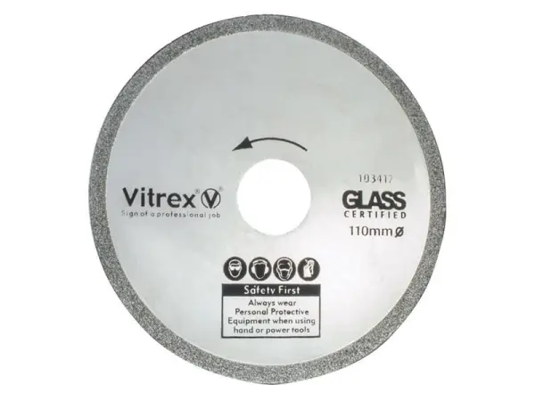 Vitrex Lama Diamantata 110mm per Piastrelle in Vetro