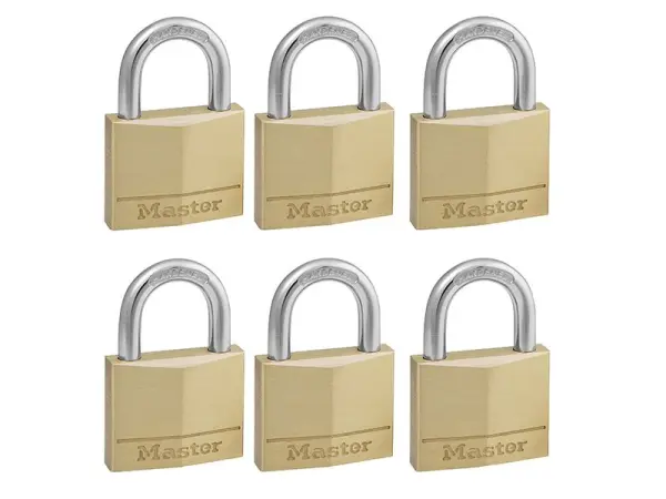 Master Lock Glas 40mm, Comhdhéanta as Prás Slán, 6x Glasanna Éagsúla faoi Eochr