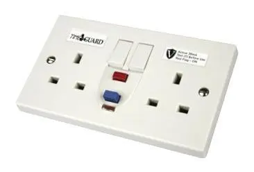 TIMEGUARD 13A RCD Double Switched Socket, Active