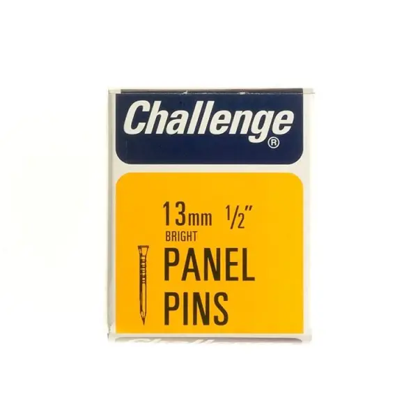 Challenge Bright Steel Panel Pins 13mm, 30g
