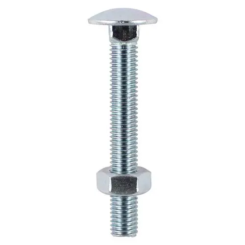 Timco Carriage Bolts & Hex Nuts, Zinc Plated, M10 x 300mm, 10-Pack