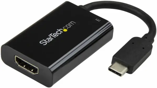 STARTECH USB-C auf 4K HDMI 60Hz Adapter mit 60W Power Delivery, Schwarz
