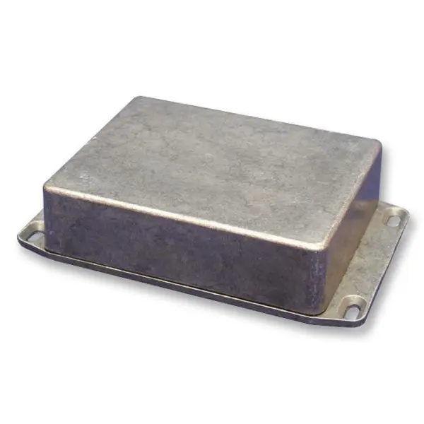IP65 Diecast Aluminium Enclosure with Flanged Lid, 145x121x35mm