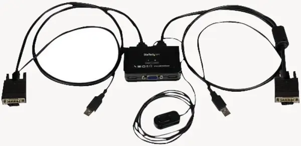STARTECH 2-Portový USB VGA KVM Přepínač s Dálkovým Ovládáním