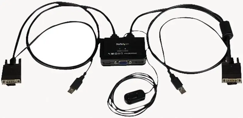 STARTECH Switch KVM USB a 2 Porte con VGA e Telecomando