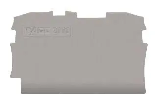 WAGO 2-Way End and Intermediate Plate, Grey
