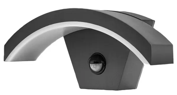 INTEGRAL LED 7.6W Gebogen LED Wandlamp met PIR, 360lm, 3000K, IP54