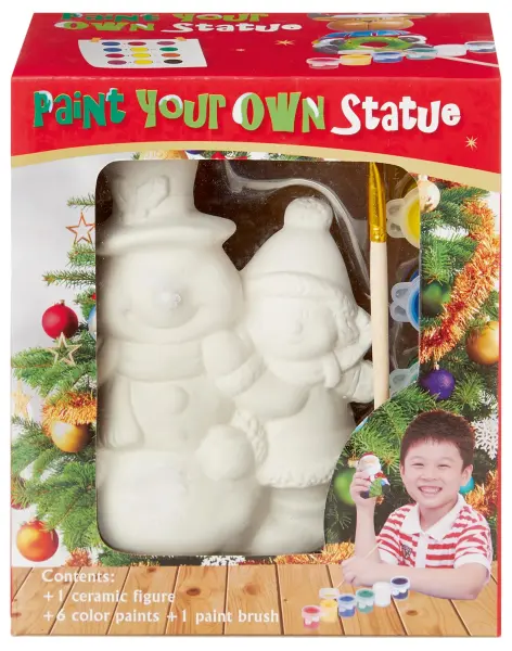 Premier Paint Your Own Ceramic Snowman Statue Kit