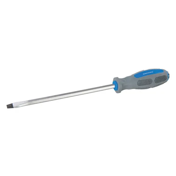 Silverline Hammer-Through Screwdriver, Slotted, 8 x 200mm