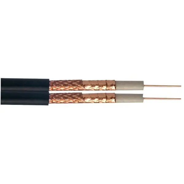 WEBRO WF100 2-Core Coaxial Cable, Black, 100m