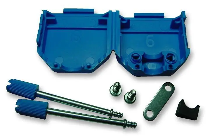 OSSI D Hood 9-Weg Connector, Blauw, 180° Kabeluitgang