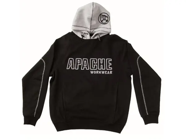 Apache Sudadera con Capucha - Negro/Gris, Talla M (38/40in)