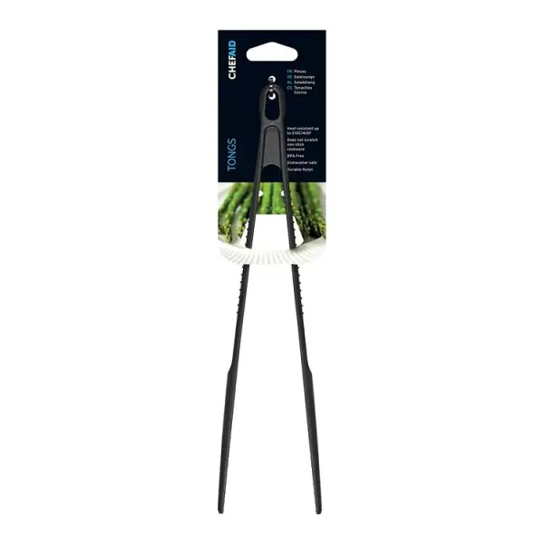 Chef Aid Nylon Tongs Black
