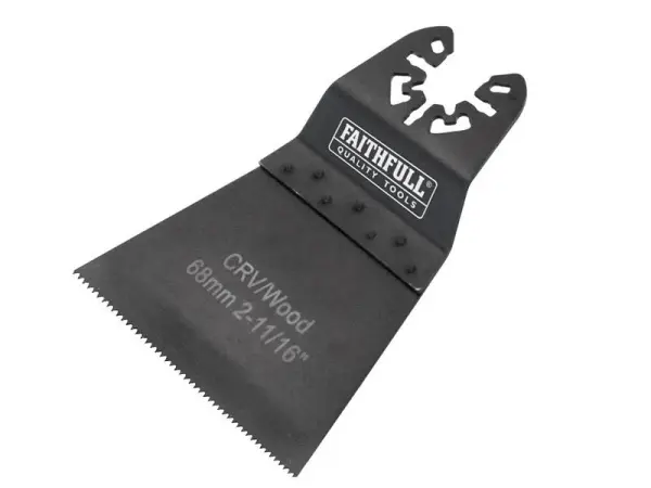 Faithfull Multi-Function Tool CrV Flush Cut Wood Blade, 68mm