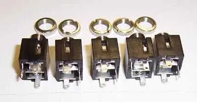 Pro Signal 3.5mm Stereo Panel Jack Socket, 5 Pack