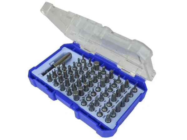 Faithfull 61-Piece Screwdriver Bit Set, Chrome Vanadium Steel