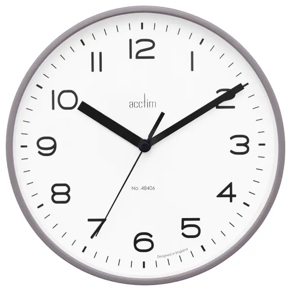 ACCTIM Runwell Wall Clock Smoke Grey 200mm