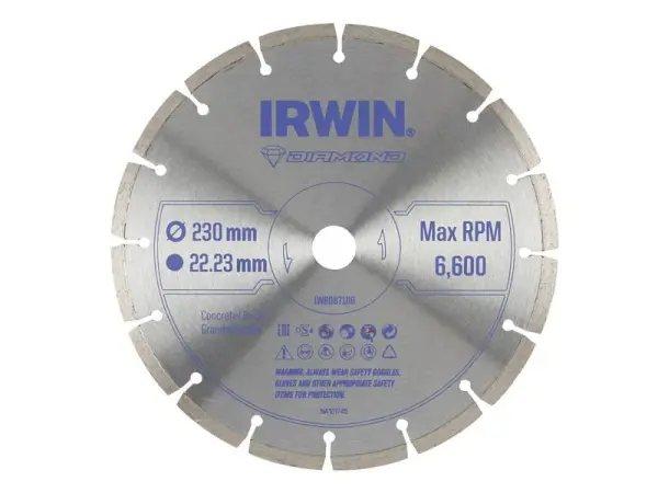 IRWIN Disco de Diamante Segmentado 230mm x 22.23mm