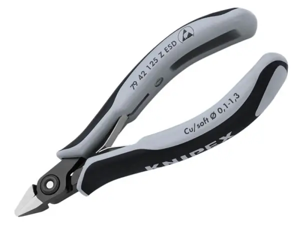 Knipex Alicates de Corte Lateral de Precisión ESD, 125mm, Electrónica