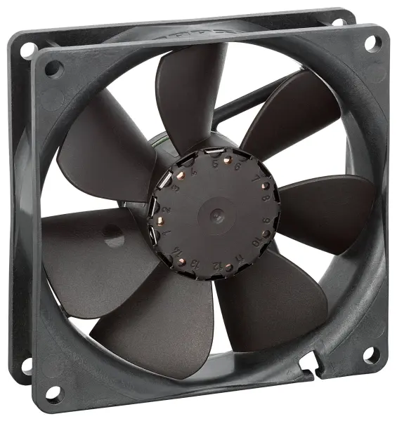 EBM-PAPST 24V DC Axial Square Fan, Ball Bearing, 92mm x 25mm, 60CFM