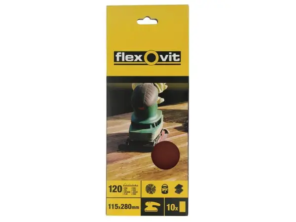 Flexovit - Kepingan Pengamplas Orbital Plain Medium 80 Grit (Pek 10)