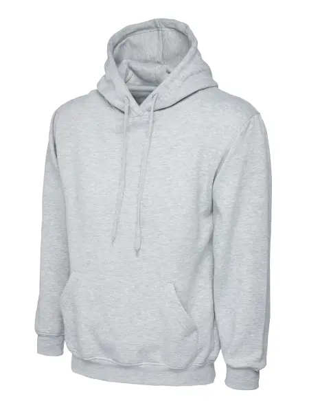 Uneek Unisex Classic Hoodie - 50% Πολυεστέρας/Βαμβακιού, Heather Grey, Μέγεθος