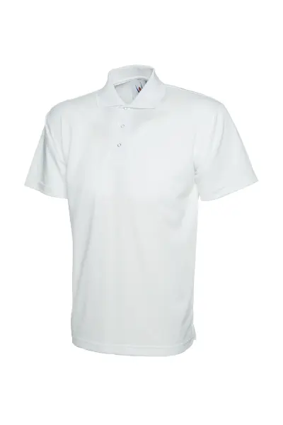 Uneek Polo Unisex Procesable - Poliéster, Blanco, Talla S