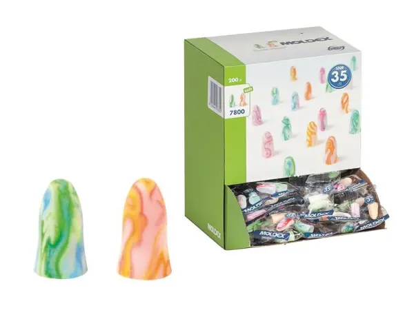 Tampões Auditivos Moldex Spark Plugs, SNR 35 dB, 200 Pares