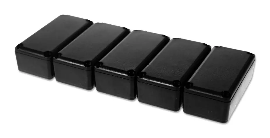 CAMDENBOSS - Boîtier de moulage ABS noir avec couvercle, 49x24x16mm (Lot de 5)