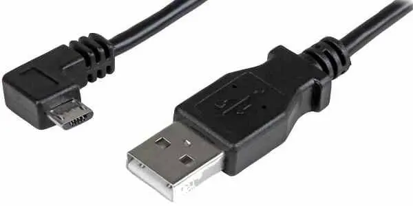 Startech Cable Micro USB Angulado 1m, Negro, USB 2.0