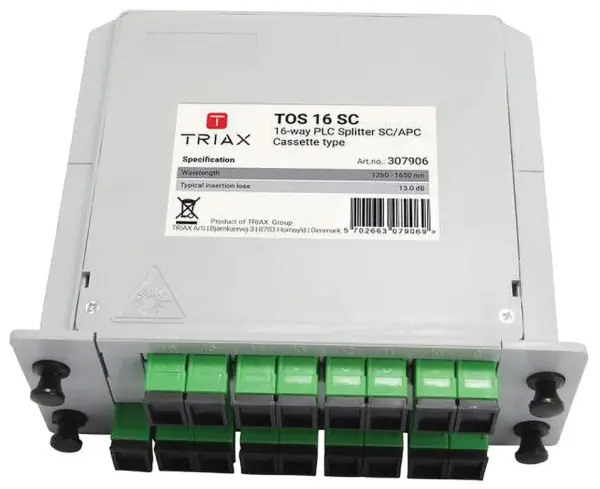TRIAX PLC Splitter, 16-Way, SC/APC Connectors