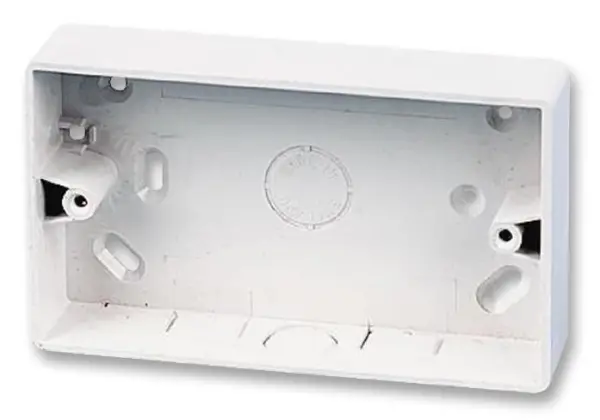 PRO POWER 2-Gang u-PVC Surface Mount Box, White