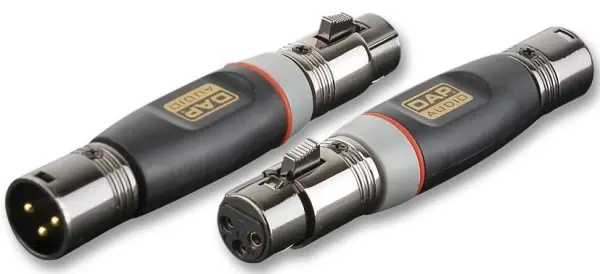 XCALIBER - Adaptor XLR Lelaki ke XLR Perempuan 3-Pin Fasa Songsang