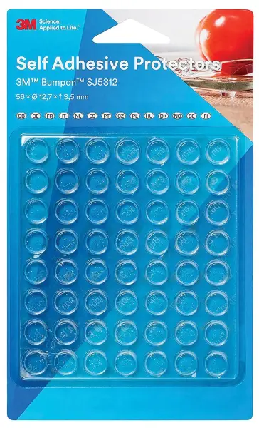 3M Self Adhesive Protective Feet Transparent 3.5mm x 12.7mm 56 Pack