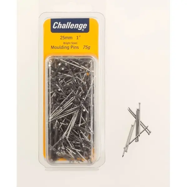 Challenge Bright Steel Moulding Veneer Pins 25mm 75g
