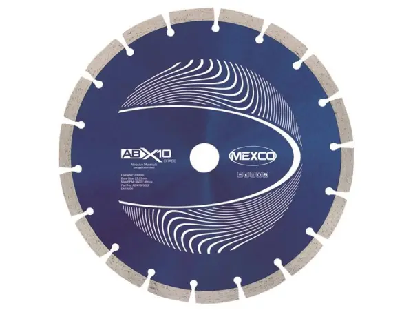 MEXCO Abrasive Materials X10 Grade Diamond Blade 230mm