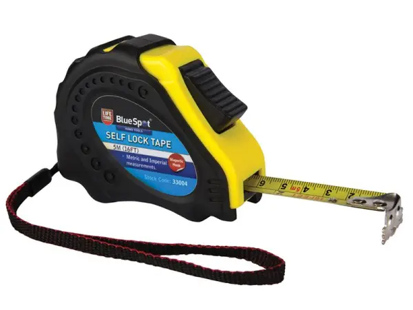 Blue Spot Tools Metro a nastro magnetico tascabile, 5m/16ft, facile lettura, 17